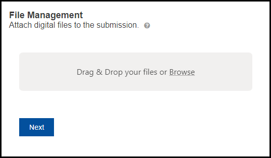 A file management section to upload exam materials to the exam submission portal.