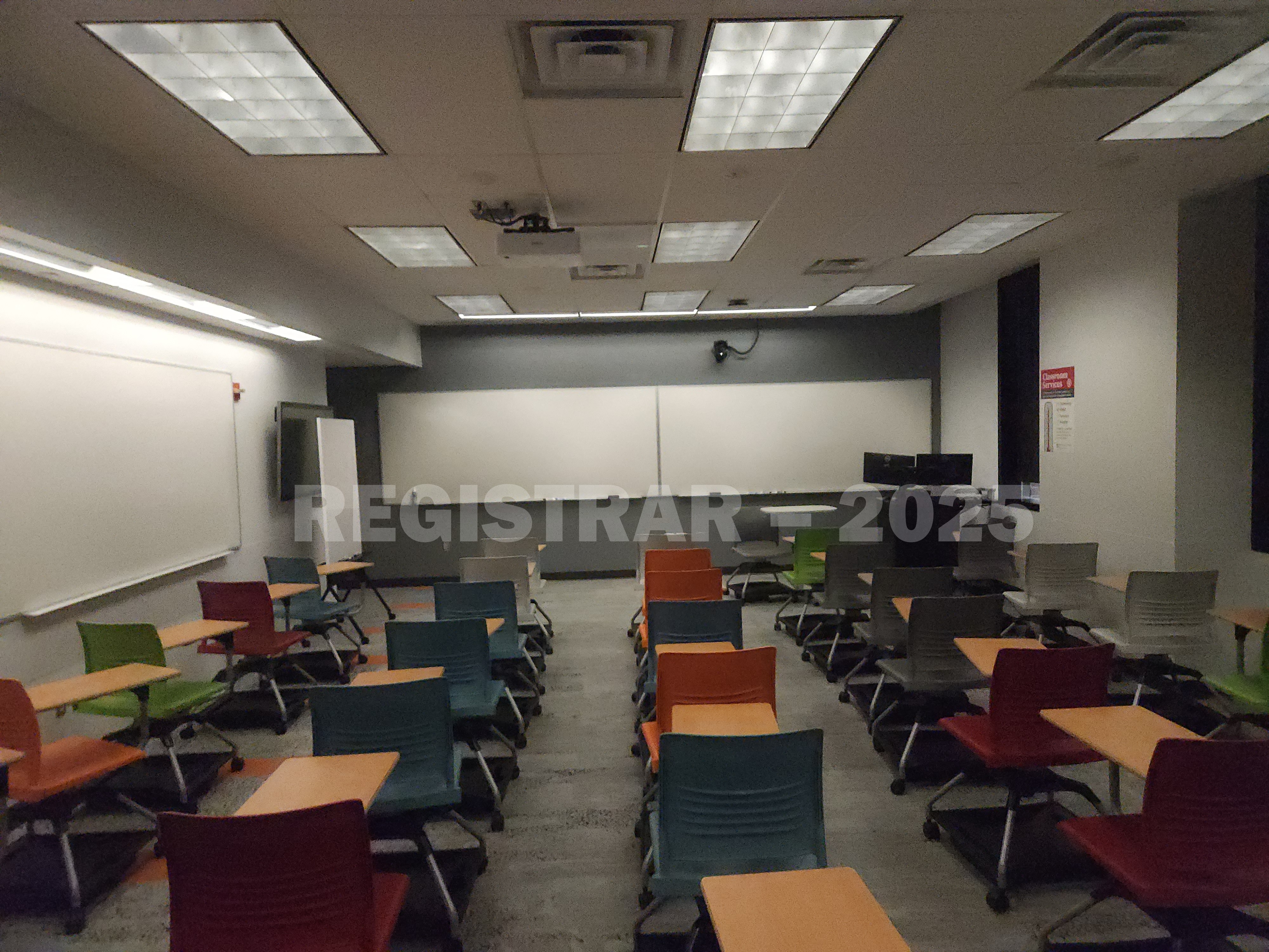 McPherson Chemical Lab room 1035 view from the back of the room