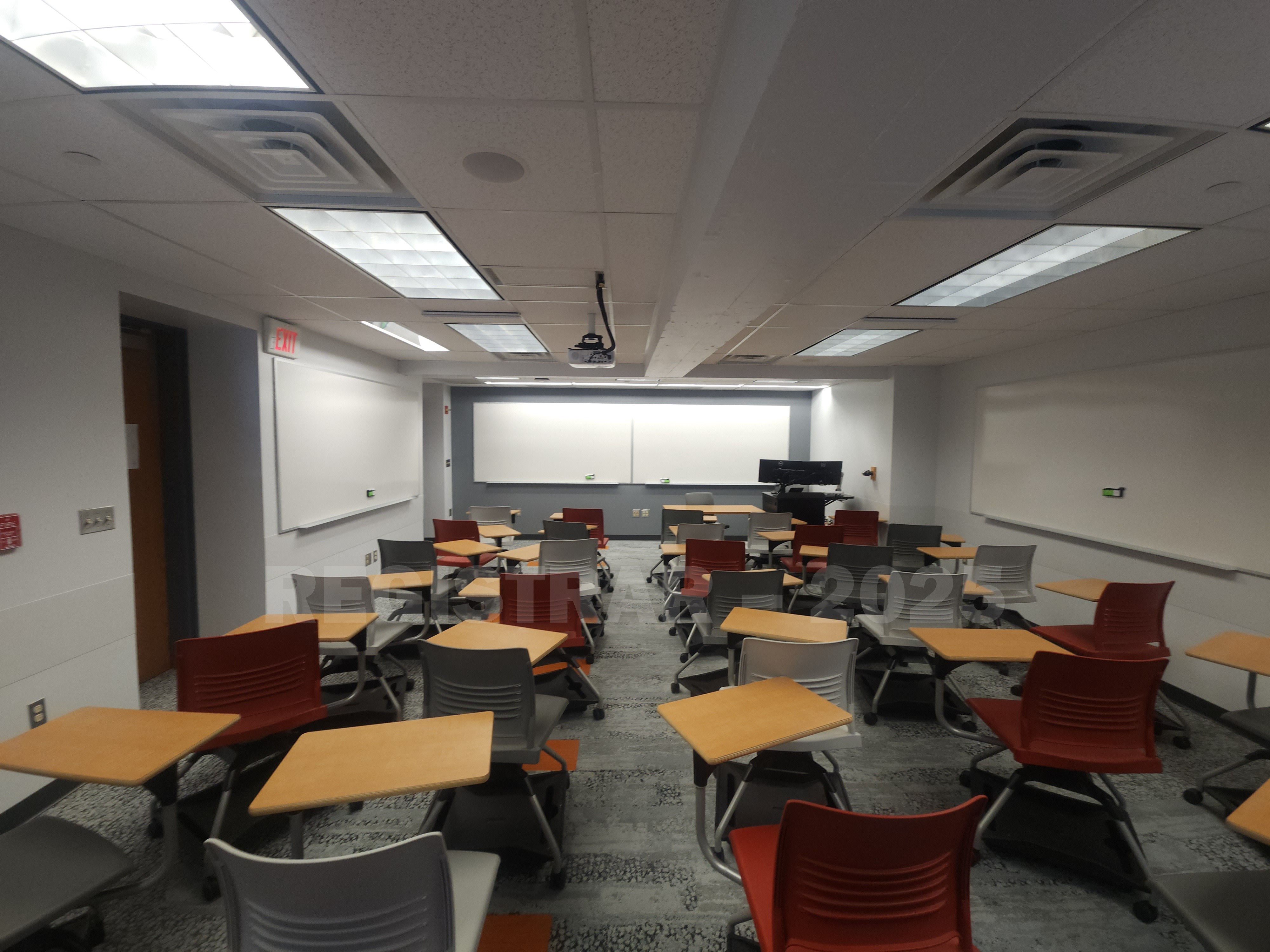 McPherson Chemical Lab room 1008 ultra wide angle view from the back of the room