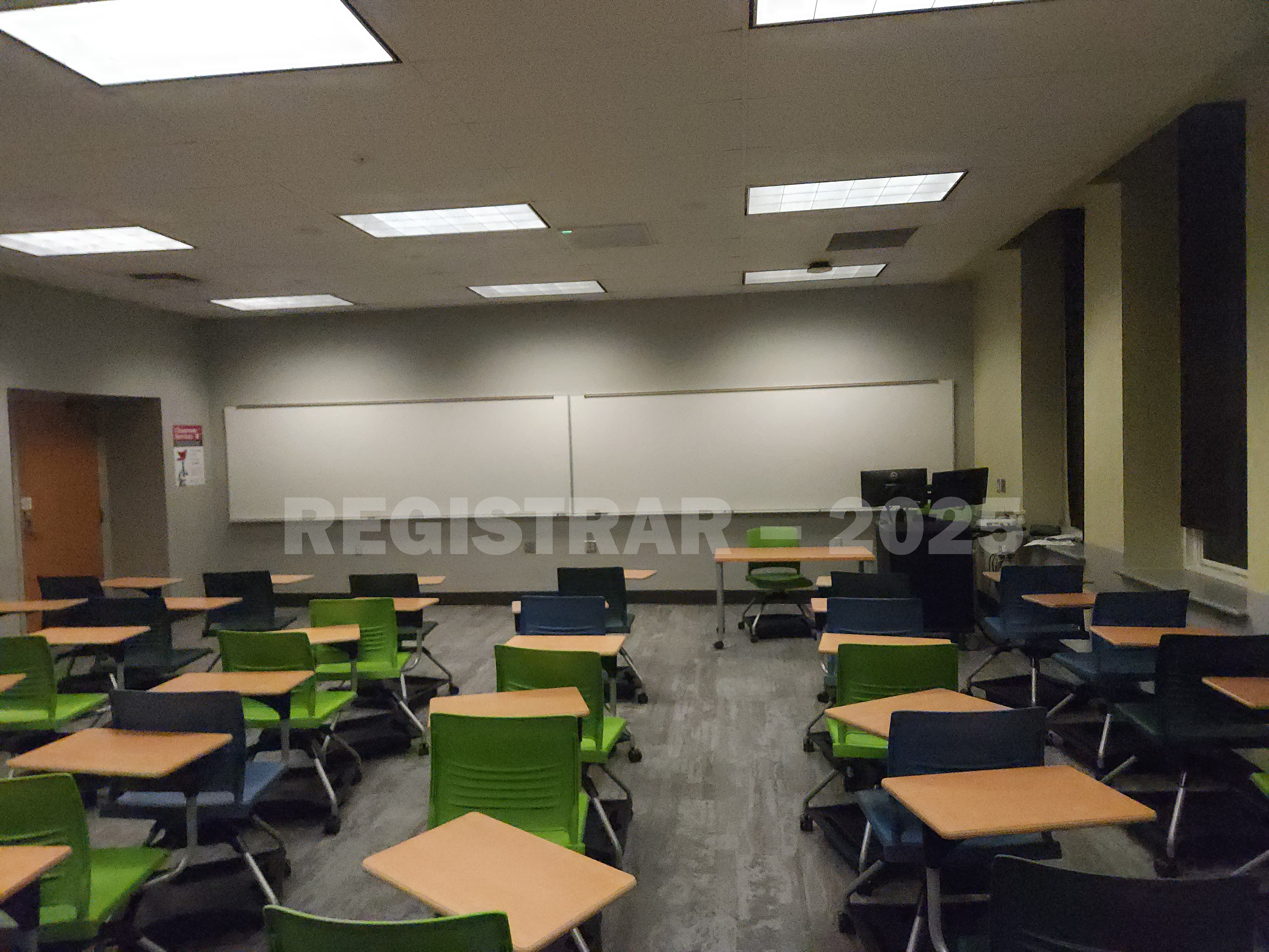 Mendenhall Laboratory room 185 view from the back of the room