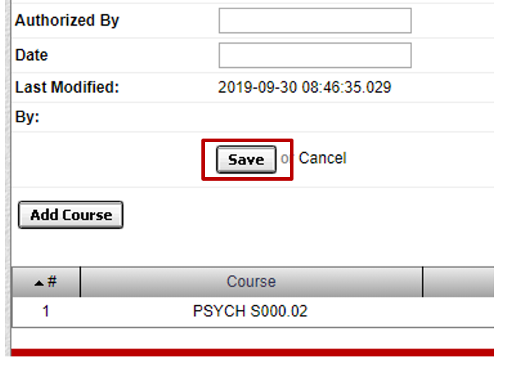 screenshot showing "save" button