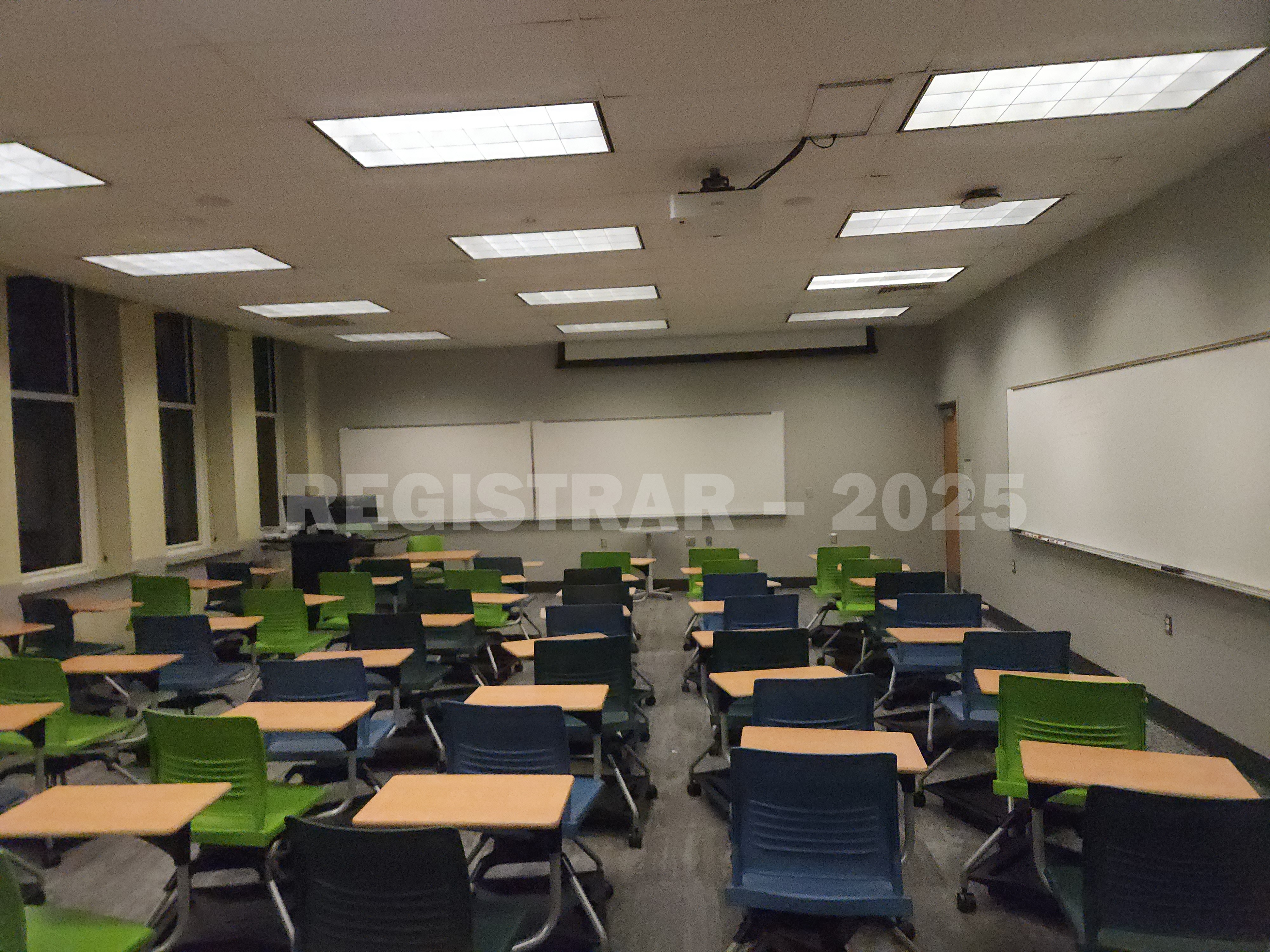 Mendenhall Laboratory room 191 view from the back of the room