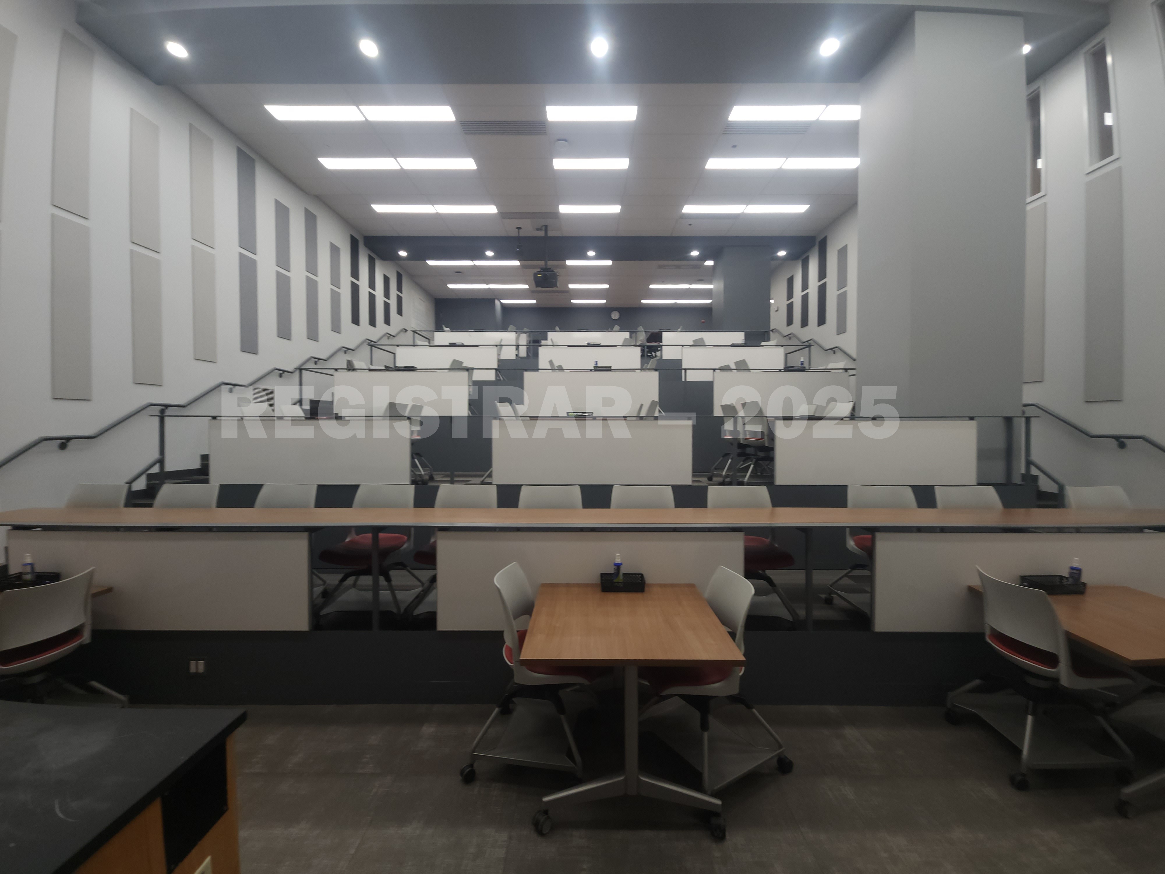 McPherson Chemical Lab room 1015 view from the front of the room