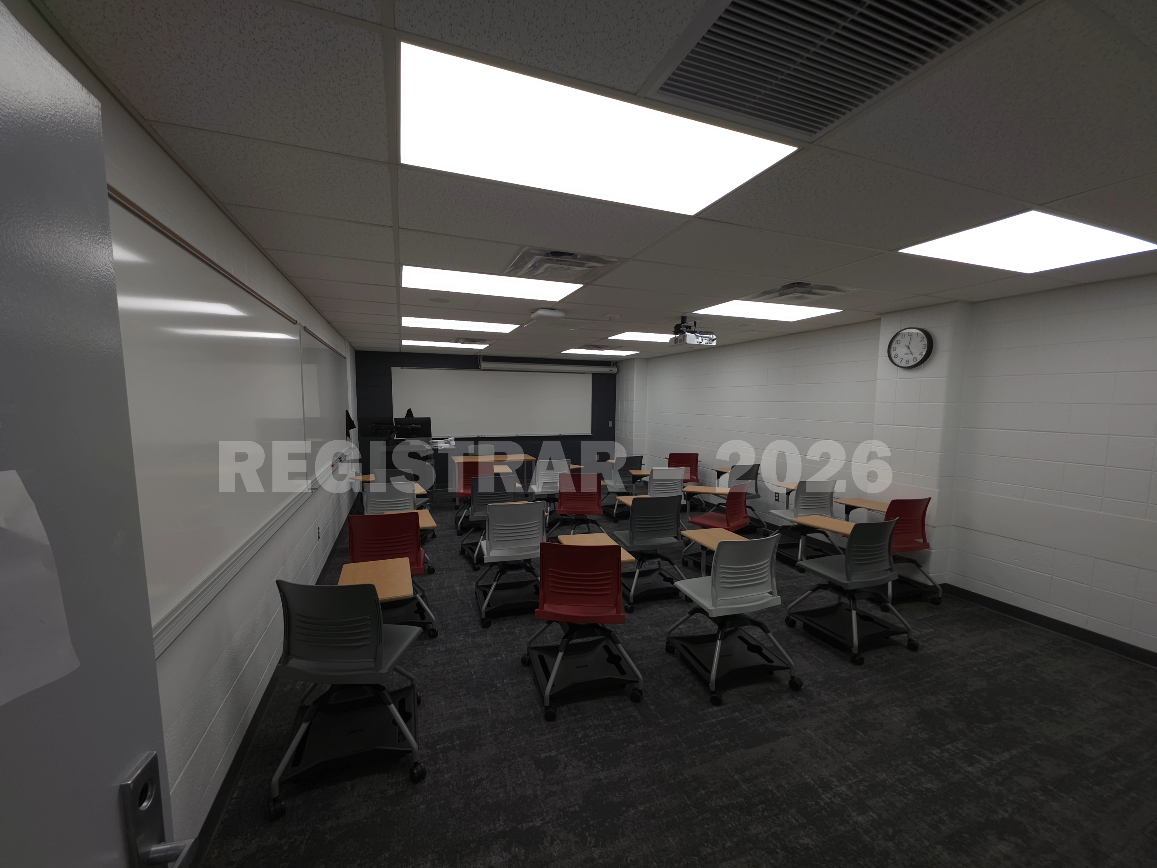 University Hall room 37 back of room ultra wide angle view