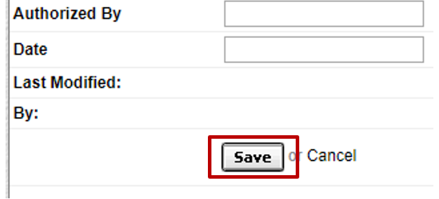 "save" button