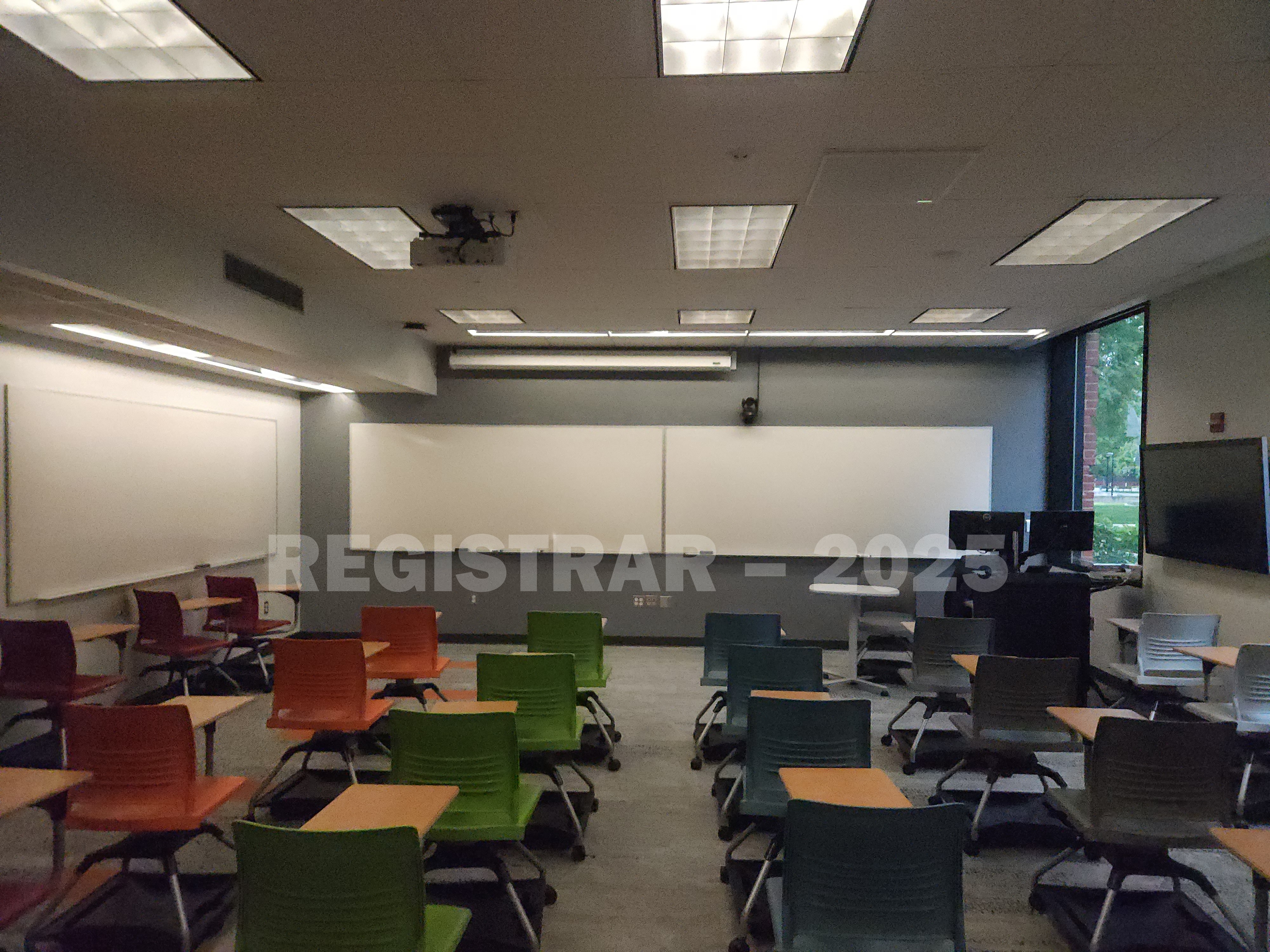 McPherson Chemical Lab room 1045 view from the back of the room
