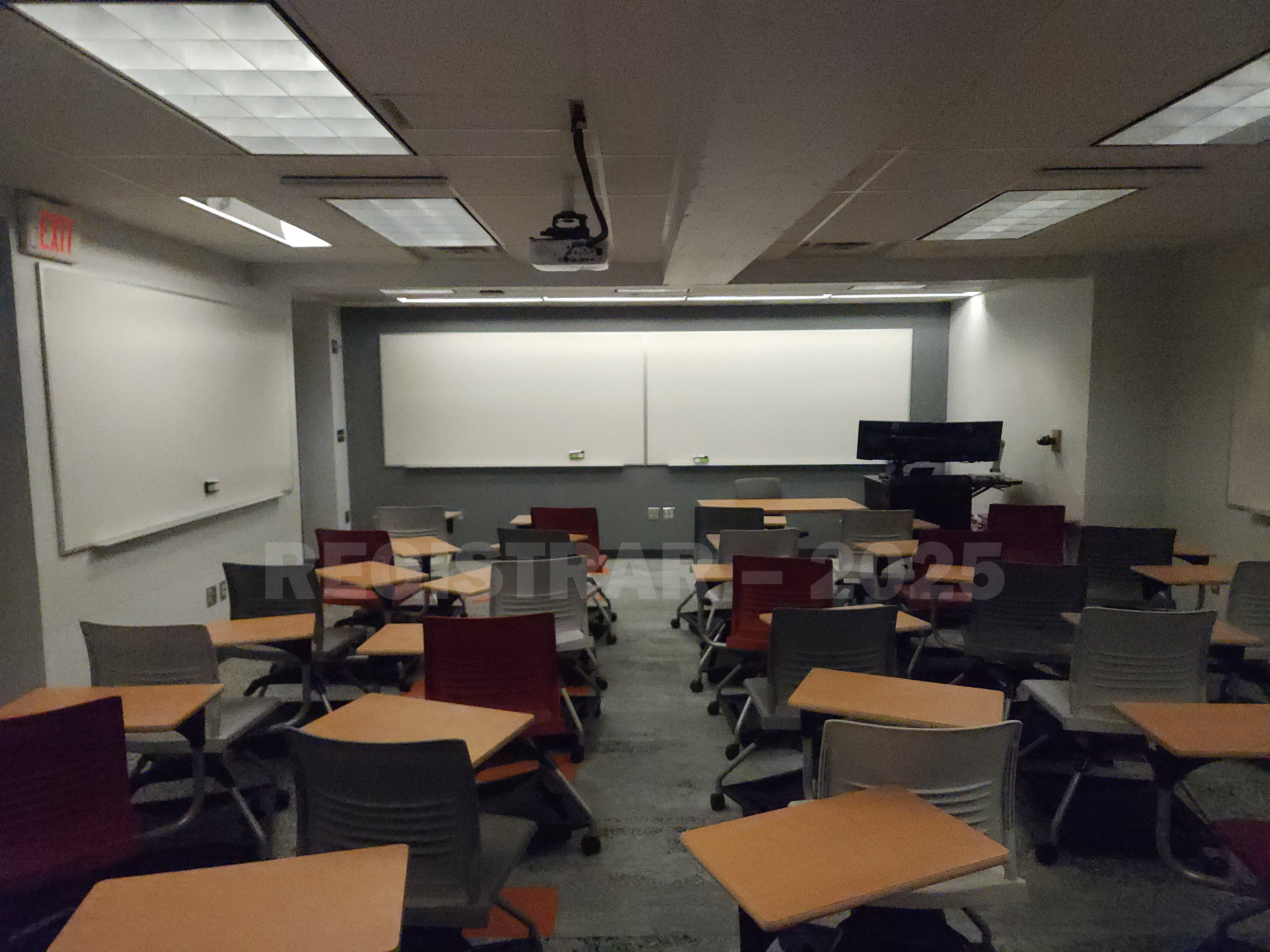McPherson Chemical Lab room 1008 view from the back of the room
