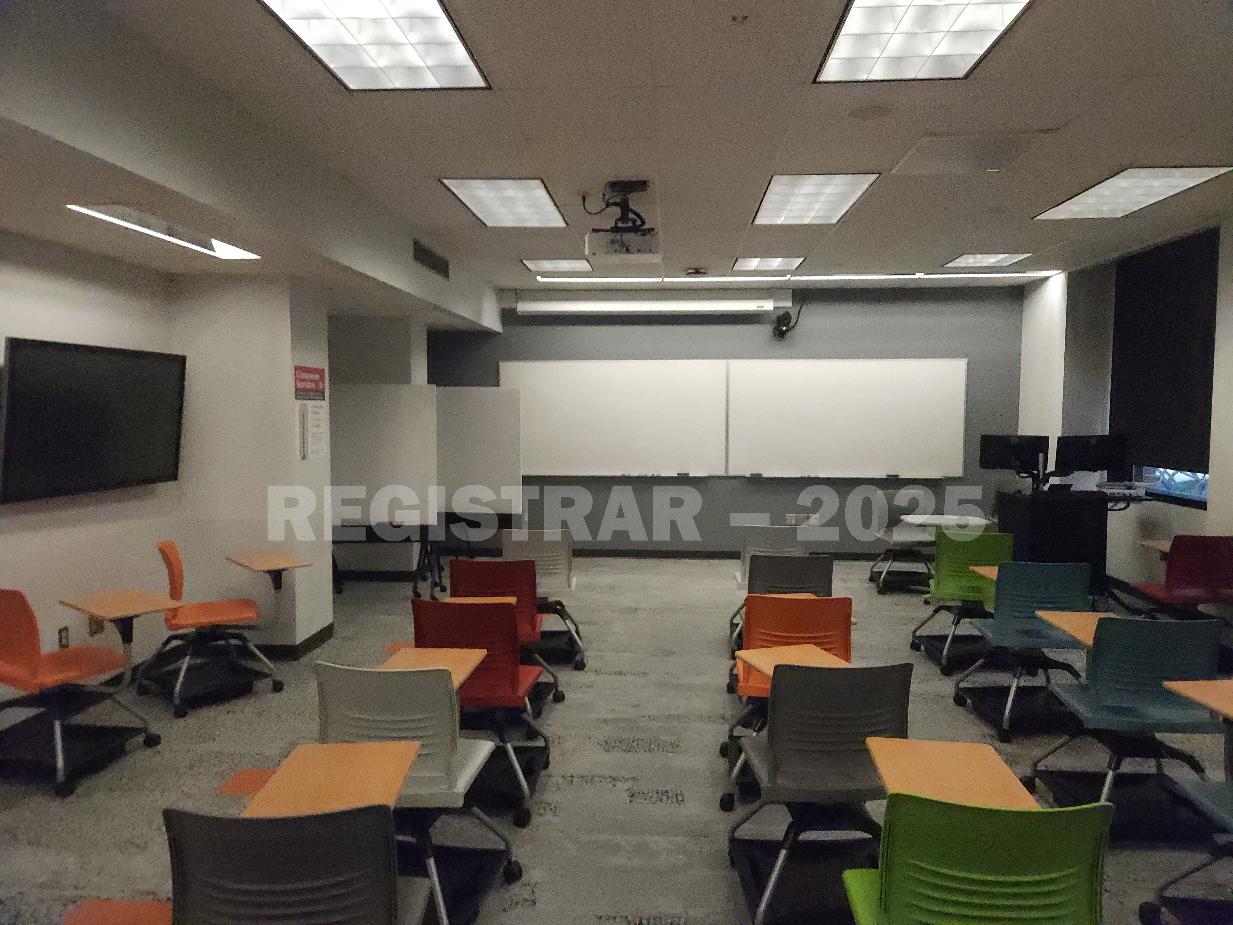 McPherson Chemical Lab room 1021 view from the back of the room