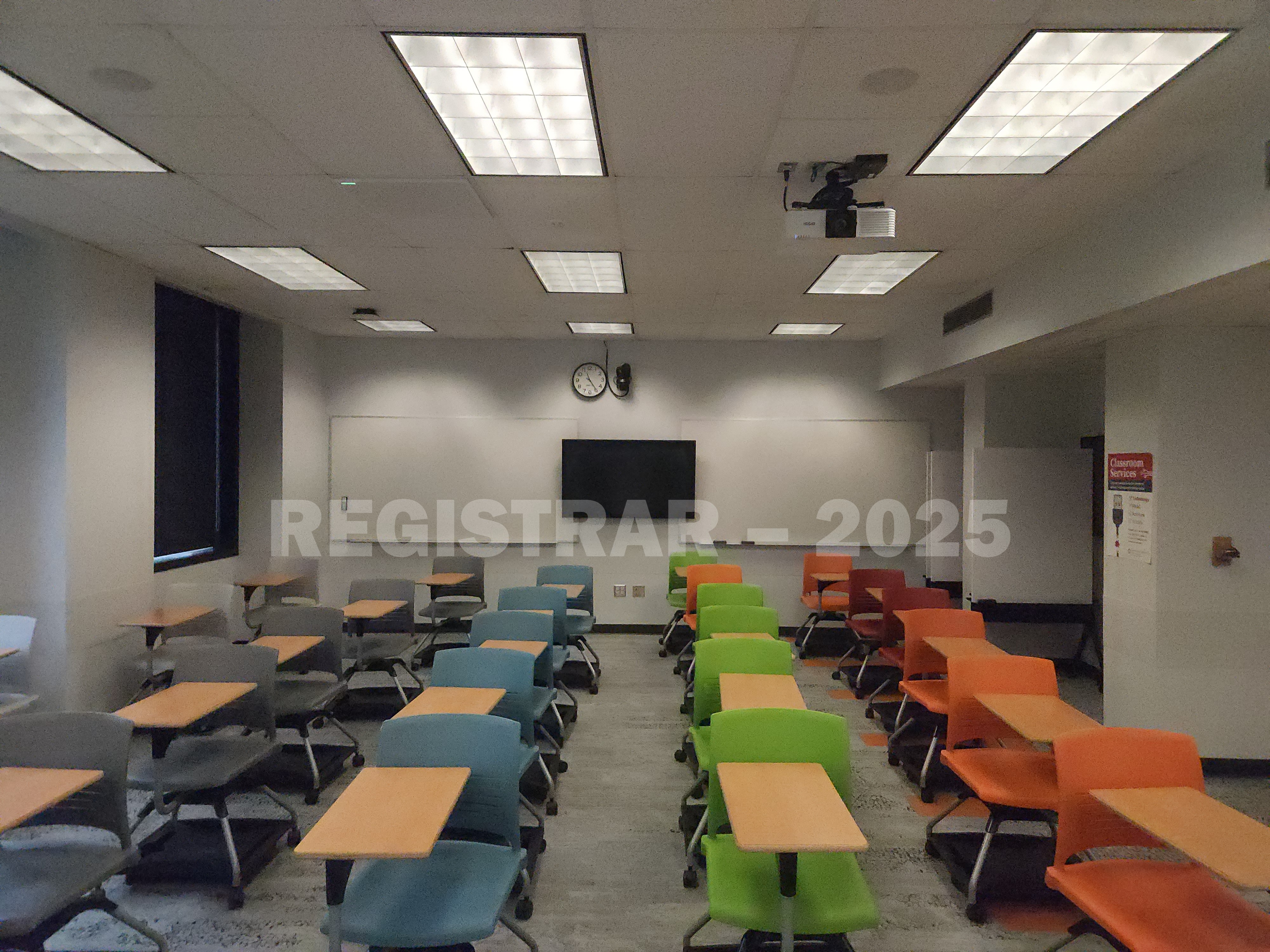 McPherson Chemical Lab room 1045 view from the front of the room