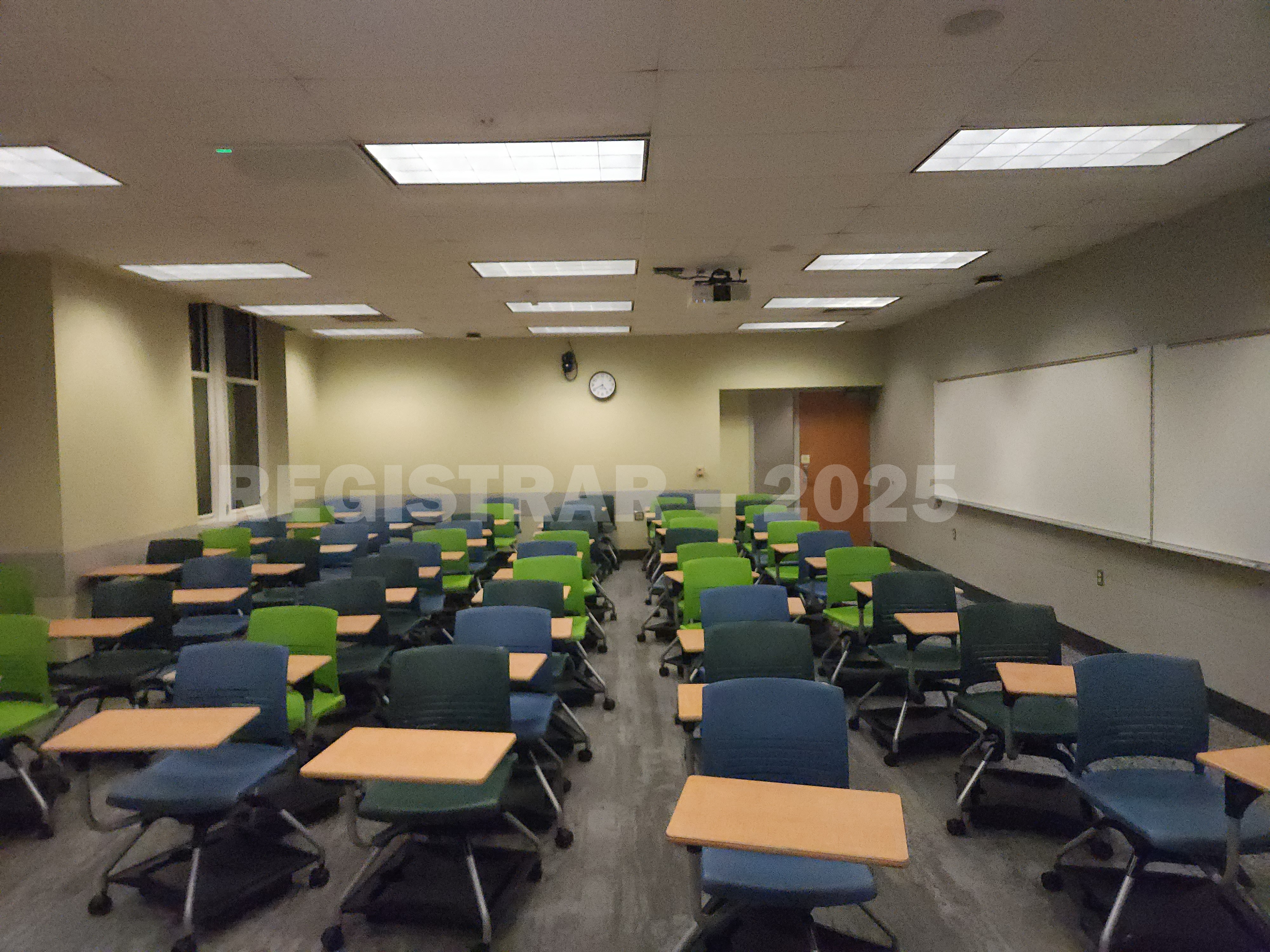 Mendenhall Laboratory room 115 view from the front of the room