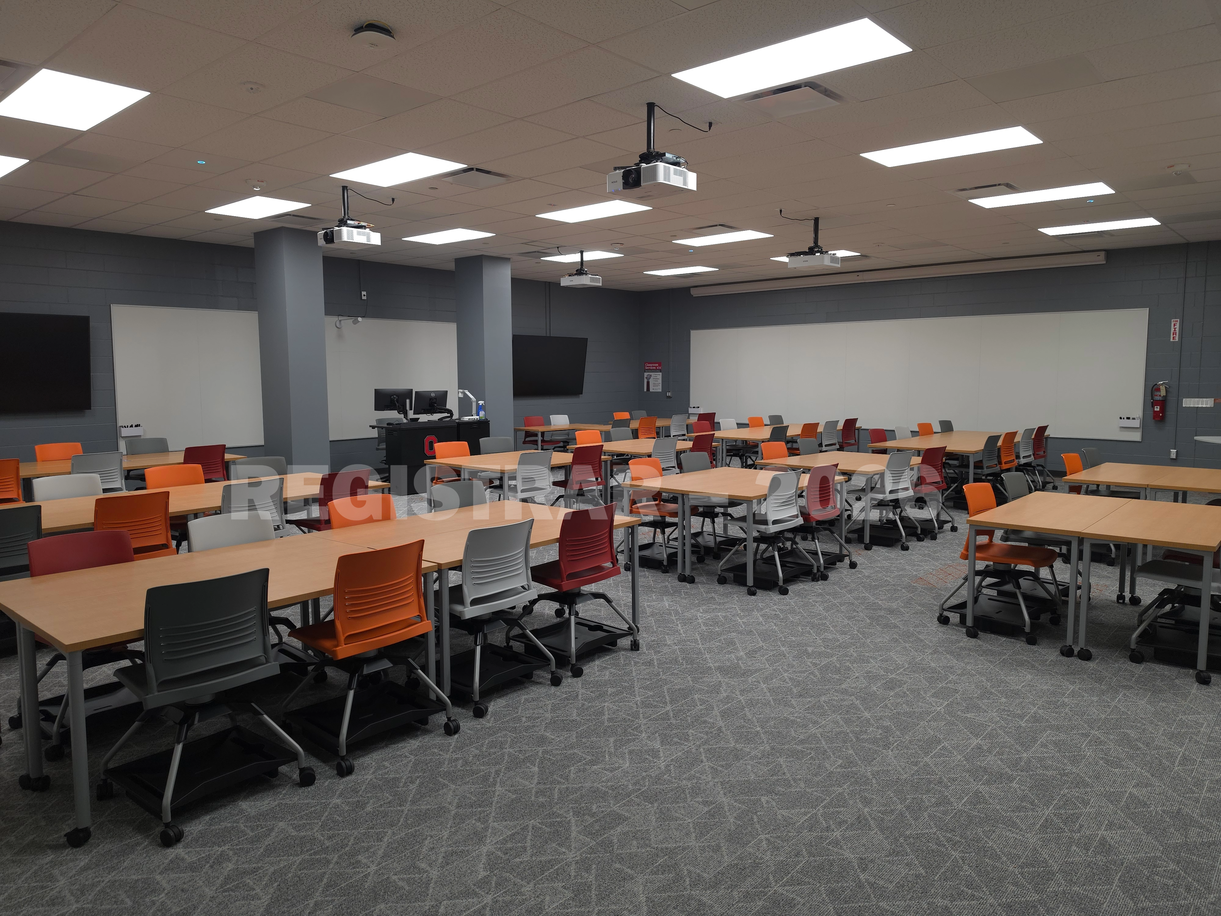 Agricultural Engineering Building room 100 view from the back left corner of the room