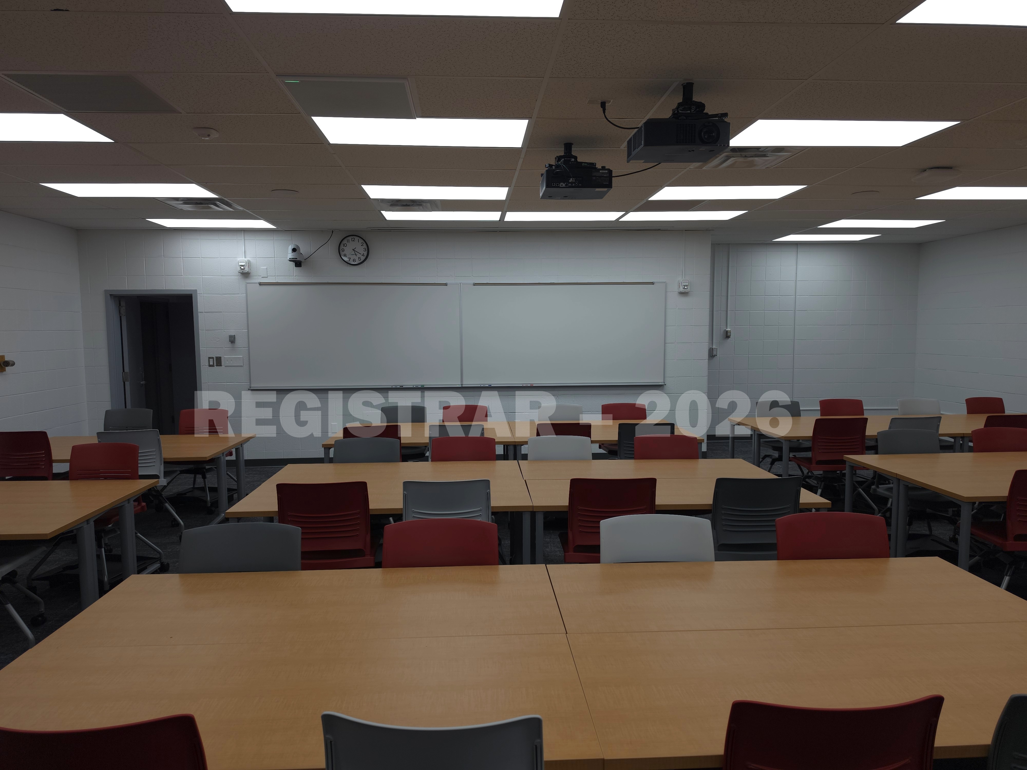 University Hall room 86 view from the front of the room
