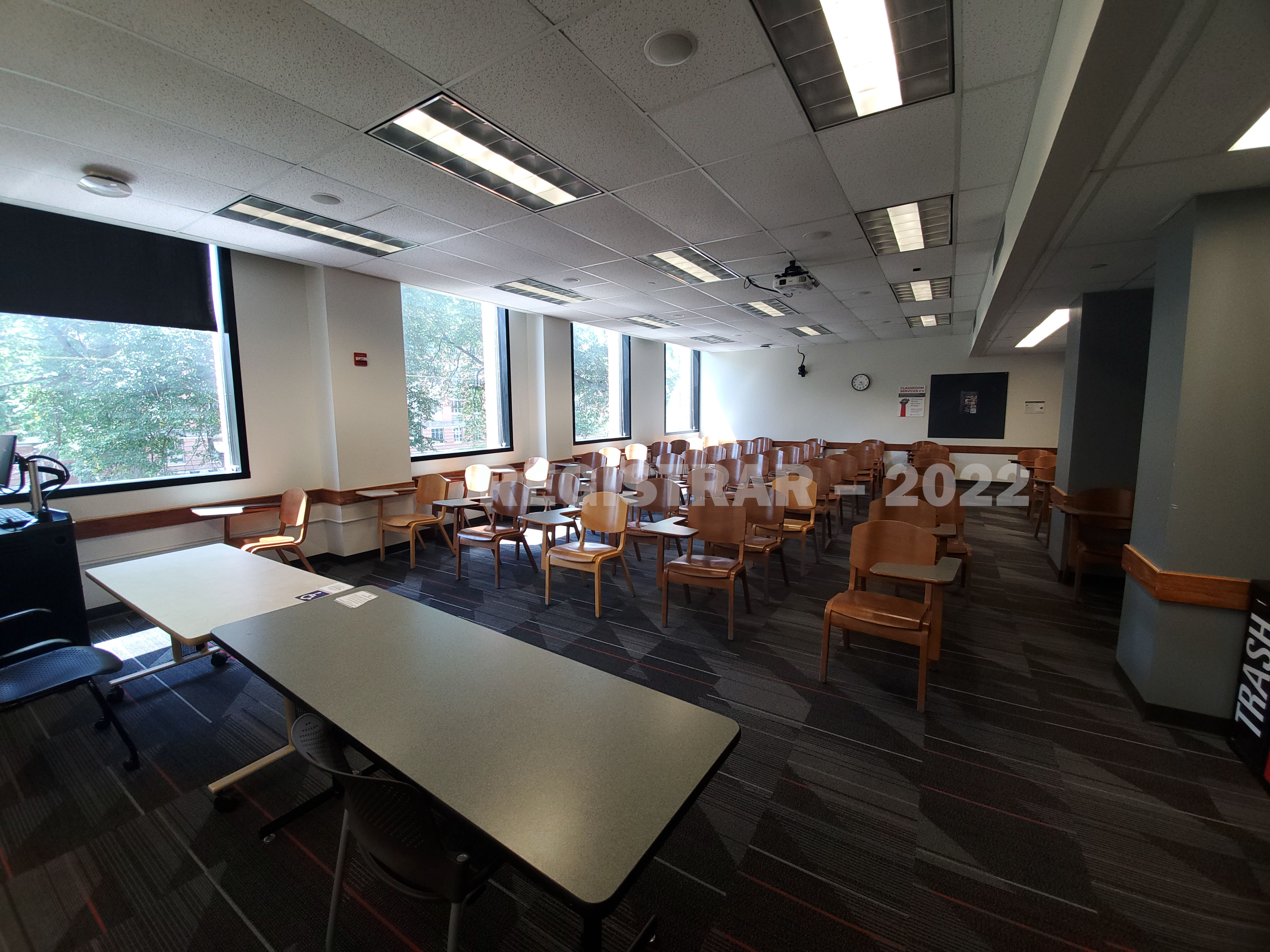 McPherson Chemical Lab room 2019 ultra wide angle view from the front of the room