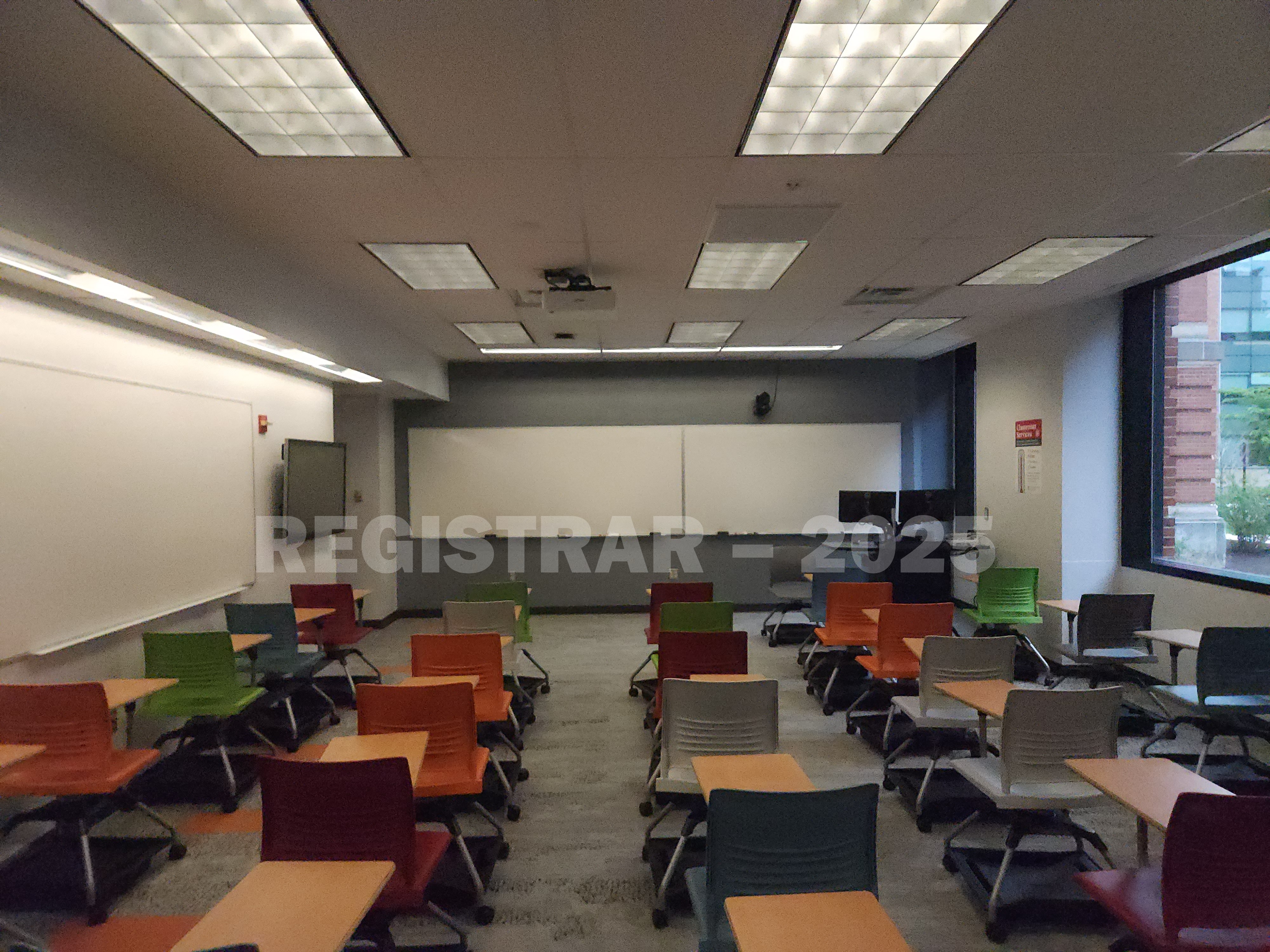 McPherson Chemical Lab room 1046 view from the back of the room